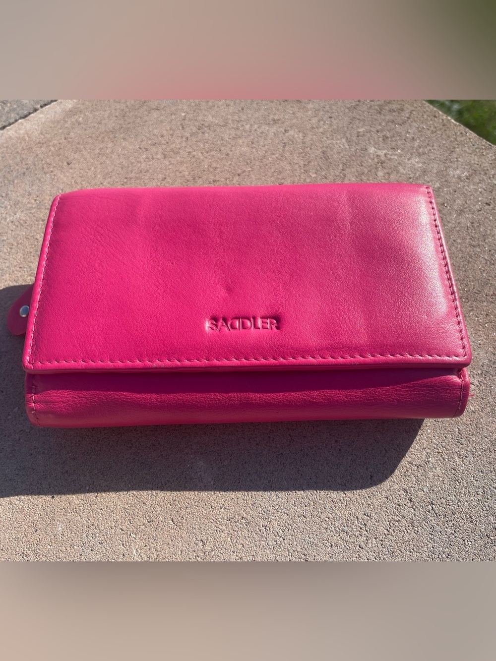 Sandler Fuchsia Leather Wallet